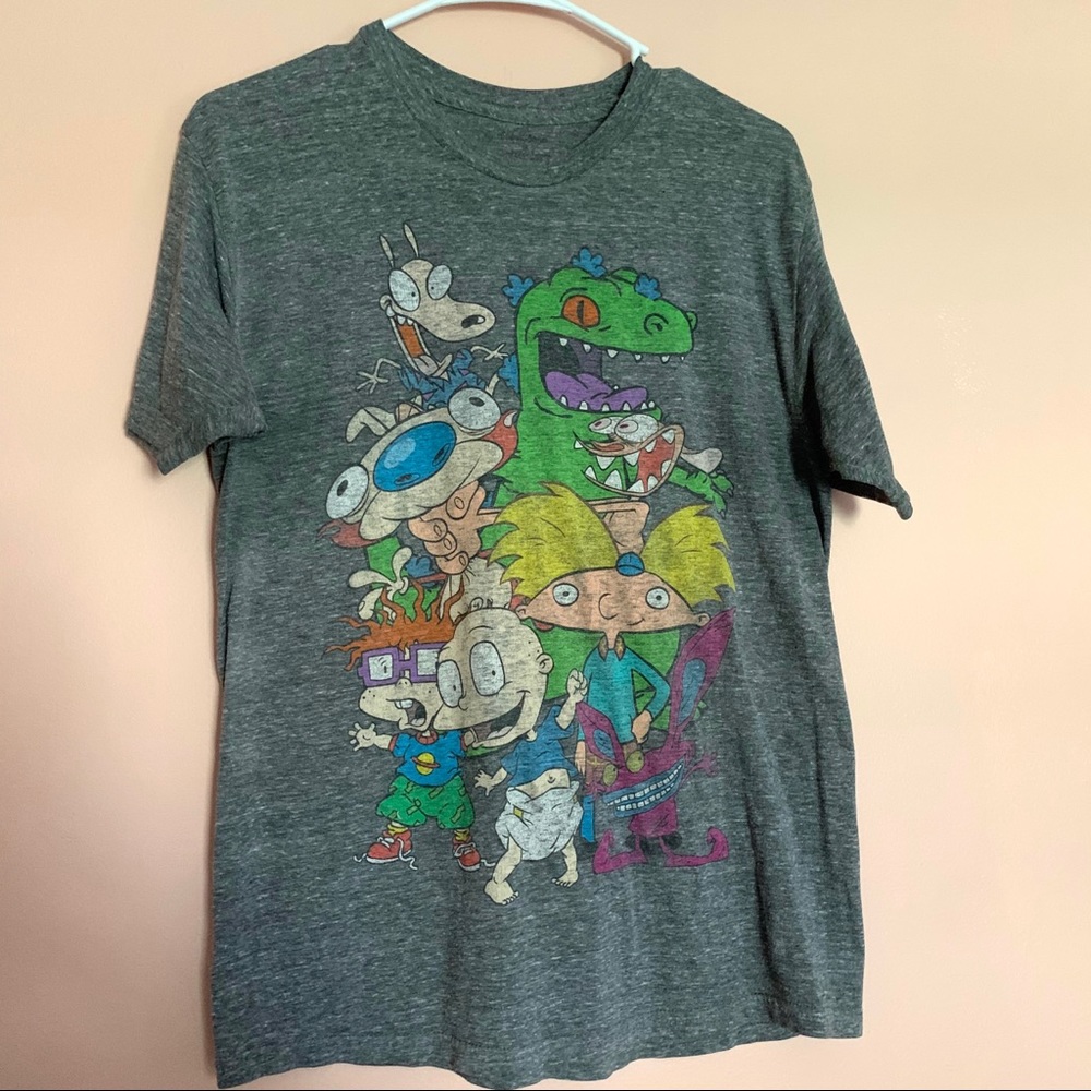 90s Nickelodeon cartoon Rugrats Hey Arnold tshirt